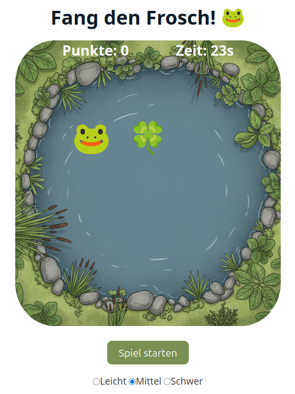 Detailansicht Fang den Frosch